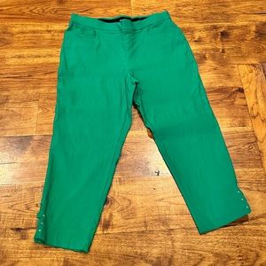 Roz & Ali Kelly Green Capri Pants Sz 18!!